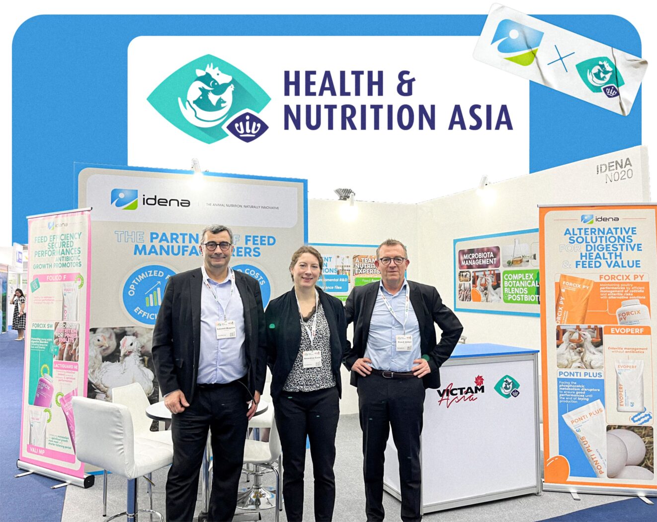 IDENA sales representatives at the Health&amp;Nutrition trade fair in Asia
