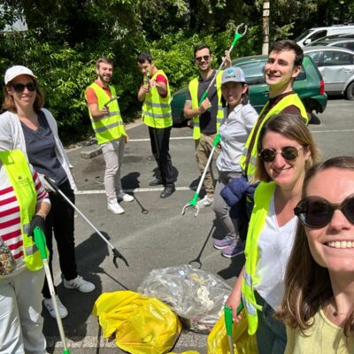 selfie de l'équipe IDENA lors de la cleanwalk